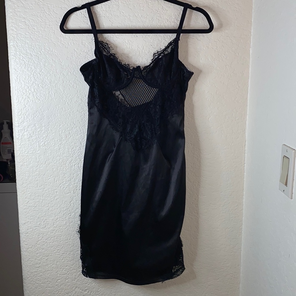 Little black dress half lace